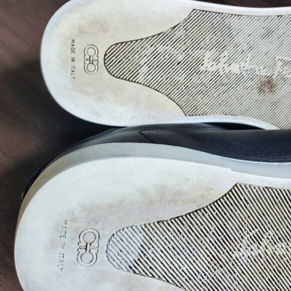 Salvatore Ferragamo Leather Lace Up Sneakers Size 7 - Picture 14 of 14